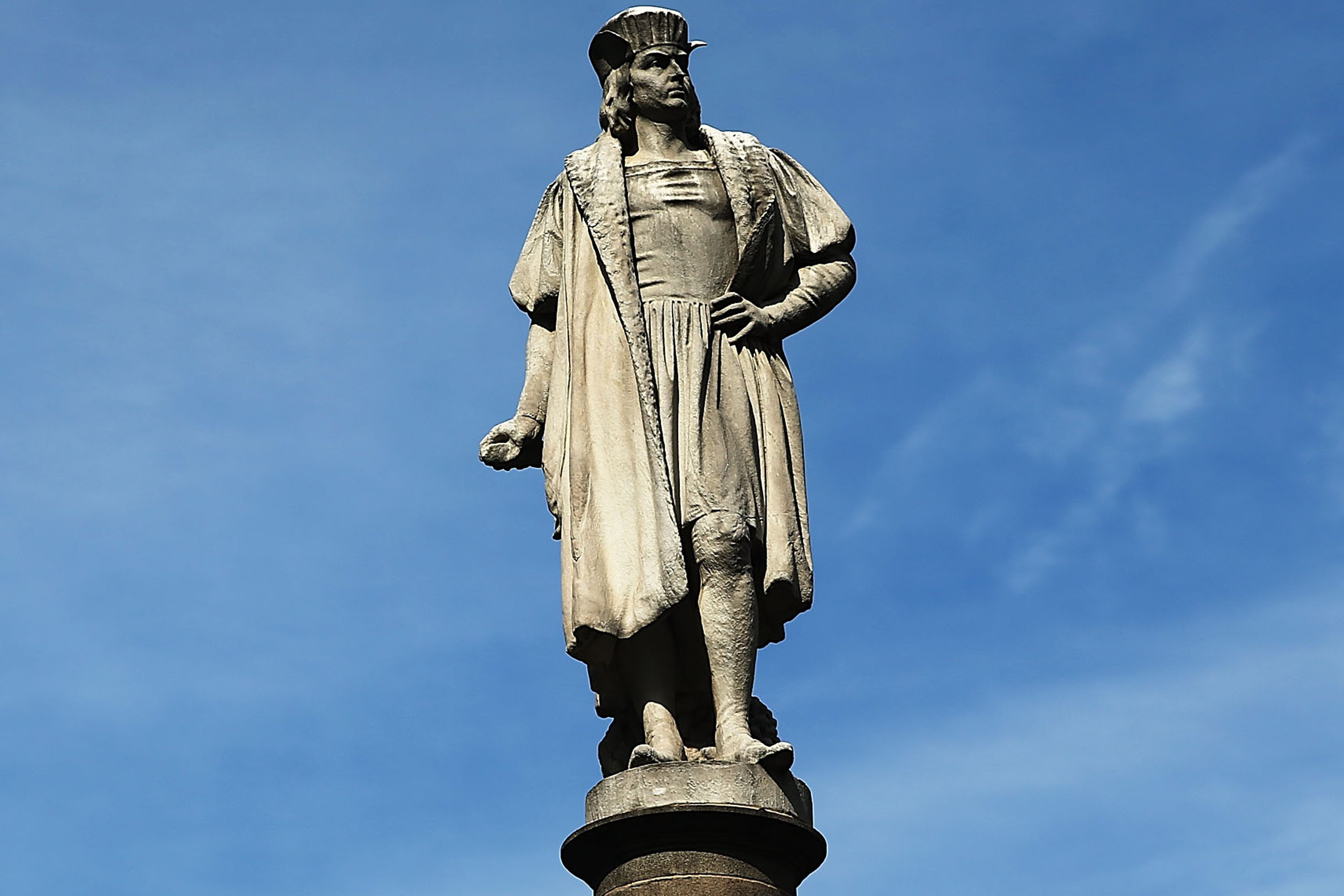 Statue of Christopher Columbus at Columbus Circle in New York.